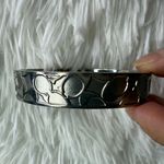 Coach  C Logo Signature Silver Bangle Bracelet Photo 8