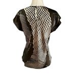 EXPRESS Green Geometric Satin Blouse Women Basic Top Size Small | 48-60 Photo 1