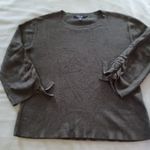 Vera Wang Simply Vera Womens Sweater Size XS Reg . Green textured 3/4 sleeves Photo 0