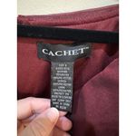 Vintage Dead stock Cachet Formal Dress Maxi Wine Size 6 Ruffle Y2K Red Photo 5