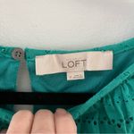 Loft Teal  knee-length dress Size Media
Medium.  98% Cotton 2% Spandex Photo 10