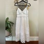 Bardot  Louisiana White Lace Midi Dress 4/XS Lined Party Designer Spaghetti Strap Photo 3