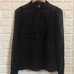 Double Zero  chiffon lace mock neck‎ blouse Photo 1