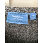 Vera Wang Simply Vera  Gray Knit Sweater V Neck Long Sleeve Pullover Top‎ M Photo 2