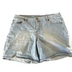 Liverpool Women's  Light Wash‎ Denim Shorts Blue Size M Casual 5-Pocket Design Photo 4