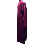Ralph Lauren Lauren Long Velour Robe Full Zip Burgundy Small Photo 5