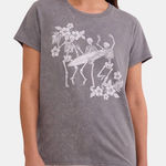 Wound Up Women's Skeleton Surf Graphic Tee With Short Sleeves, XXS Photo 0