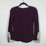 Anthropologie  Little Yellow Button Lata Crochet Long Sleeve Top Photo 8