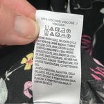 Lucky Brand Black White Floral Pleated Tie Front Blouse Size Medium Boho Chic Photo 6