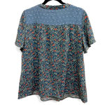 Bloomchic Short Flutter Sleeve Blur Floral with Eyelet Detail Blouse size 10 Photo 1