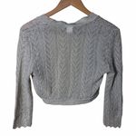 Rave Vintage Y2K Open Front Cropped Metallic Sweater Size XS Photo 1