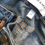 frame denim NWT FRAME LE MINI BOOTCUT LEATHER PATCHWORK JEANS Photo 7