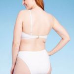 Shade & Shore Women's One Shoulder Cut Out Extra Cheeky One Piece Swimsuit -  White Photo 3