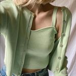 ZARA NWT  green knit crop top. Photo 0