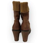 KOAH Brown Leather Ankle Boots Rubber Sole Tread Pattern Casual Style Size 39 Tan Photo 4