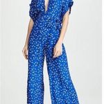 Faithfull the Brand La Villa Floral Jumpsuit Cobalt Betina Floral Size 4 Small Photo 0
