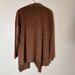 Soft Surroundings NWT Shape Drape Faux Suede Jacket in Saddle Brown Size Large Photo 7