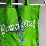 Green Tote Bag with 'Power of the Cross' Design Photo 1