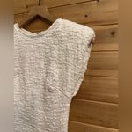 Sabina Musayev Sz Medium Bamboo Mini Dress Crinkle Cut Out Shoulder Pads Bridal White Photo 5