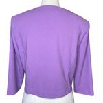 Maya Brooke Women's Lavender Cropped 3/4 Sleeve Open Front Blazer Size 14 Purple Photo 2