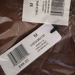 We Wore What  Circular Knit V-Neck Bra Top in Brunette Photo 13