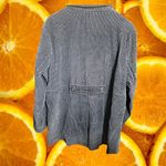 Denim & Company Corduroy Blazer Jacket Button Front Pockets‎ Black XL Gray Photo 5