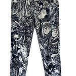 Ecru  Paisley Print Cropped Lightweight Ankle Pant Size 0 Photo 0