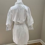 Bailey 44 Phoebe White Button-Down Mini Dress with pockets cotton elastic waist Photo 4