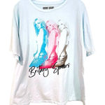 Britney Spears Concert Tshirt Tee Women's XL Light Blue Festival 100% Cotton Photo 0