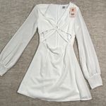 Tiger Mist  White Long Sleeve Alvina Mini Dress Photo 0