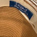 Wide Brim Straw Hat Beaded Trim Summer Beach Sun Protection Tan Photo 5