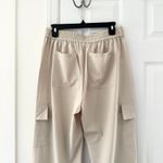 Lou & Grey Beige Wanderweave Cargo Style Straight Wide Leg Pants New Medium Photo 9