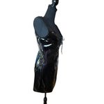 Leg Avenue Black Vinyl Lace Up Dress Photo 3