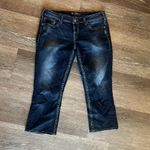 Silver Jeans  aiko kick flare Capri Cropped Denim Jeans Photo 1