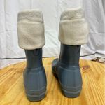 Hunter Rubber Waterproof Short Boot with Socks Liner Blue/White Women's Size 10 Photo 4