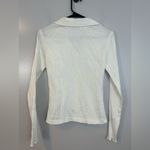 Amanda Uprichard White Fitted Textured Stretch Button Down Shirt Size S Photo 6
