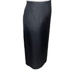 Talbots Black Silk Wool Blend Pencil Skirt Size 16 Midi Zipper Closure Photo 1