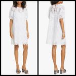 💕Samsøe Samsøe💕 Juni Eyelet Lace Shift Dress ~ Bright White Medium Photo 2