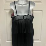 Torrid Black & Pink Heart Embroidered Mesh Babydoll Photo 11
