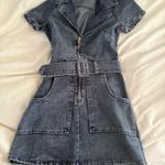 Olivaceous  Denim Mini Dress Photo 0
