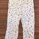 FRENCH EIFFEL TOWER MOULIN ROUGE POODLE PRINT PAJAMA PANTS Pink Size L Photo 0