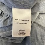 Nordstrom 1901 Womens Ruffle Sleeve Crop Jumpsuit 18 Plus Blue Chambray Pockets Photo 5