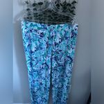Lilly Pulitzer Lily Pulitzer Wide Leg Elastic Waist Band Blue and Green Lorena Pants Photo 5