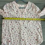 Rebecca Taylor  Ballet Pink Mia Long Sleeve V Neck Floral Silk Blouse NWT 4 Photo 6