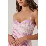 ASTR 💕💕 Lace Trim Satin Slipdress ~ Pink Floral Large NWT Photo 6