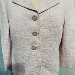Tahari‎ Women Light Pink Textured Collared Long Sleeve Blazer Size 12 Petite Photo 2