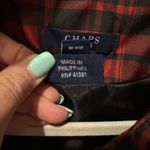 CHAPS  Red Plaid Puffer Vest Faux Fur Collar Winter Holiday Size Sm Photo 7