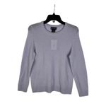 C by Bloomingdales Women's XL 100% Cashmere Crew Neck Sweater Serenity Blue Photo 1