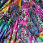 Vintage Formal Dress Small Y2K Long Maxi Holiday Party Colorful Beaded Tropical Pink Photo 7