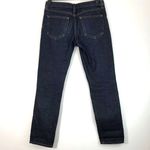Crippen Dark Rinse Denim Slim Straight Cropped Jeans Deep Blue Size 24 Photo 7